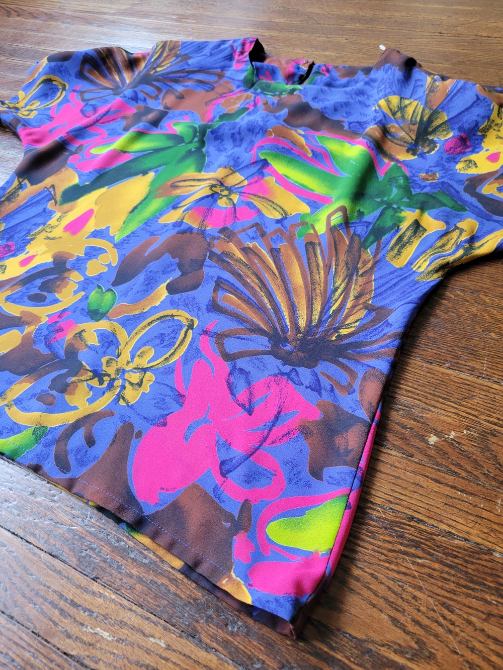 Nicola Petites Tropical Bright Blouse Size Small Casual, Travel Resort - Picture 4 of 15